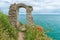 Archway of a stronghold on the bulgarian coast at Cape Kaliakra