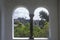 Archways on a hacienda patio, Laguna Beach, CA