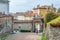 Arco Bollani marking an entrance to the castle of Udine, Italy....IMAGE