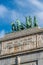 Arco de la Victoria triumphal arch in Moncloa district of Madrid, Spain.