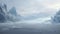 Arctic Air: Moody Ice Field Landscape Wallpaper In Matte Painting Style