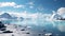 Arctic Animals Lagoon: Realistic 3d Icy Landscape Wallpaper