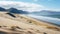 Arctic Beach Landscape: Sand Dunes And Mountains At Skyse Bay