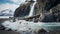 Arctic Beach Waterfall: Cross Processed Image Of Malibu Beach