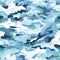 Arctic Camouflage Pattern with Northern Lights Color Scheme AI Generated