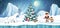 Arctic Christmas holidays background