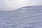 The arctic desert against the backdrop of a gloomy cloudy sky