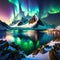 Arctic Dreamscape: Nighttime fantasy in the Arctic landscape.