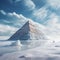 Arctic Enigma: Vast Snow-Covered Pyramid Shrouded in Icy Mystery