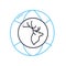 arctic exploration line icon, outline symbol, vector illustration, concept sign