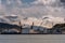 Arctic explorer cruise vessel at the ship yard in Ulsteinvik Norway