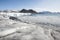 Arctic glaciers, mountains and fjord