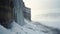 Arctic Ice Cliffs: A Photorealist Exploration Of Eerie Landscapes