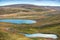 Arctic lake in summer. Wild nature of Norway