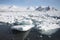 Arctic landscape frozen fjord