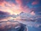 Arctic landscape frozen fjord