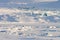 Arctic landscape, glacier and frozen fjord