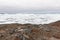 Arctic landscape in Greenland with icebergs