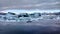 Arctic landscape with  ice floes