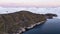 Arctic landscape nature with icebergs and ice in Greenland icefjord. Aerial drone image of ice and iceberg. Ilulissat