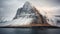 Arctic Mountain: A Majestic Blend Of Snow, Water, And Nature\\\'s Wonder