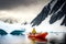 arctic nature boat for water sports winter kayaking in antarctica