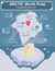 Arctic (North Pole) infographics, statistical data, sights