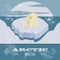 Arctic (North Pole). Retro styled image