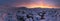 Arctic PANORAMA - golden hour - 3 minutes before the sunrise