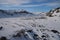 Arctic timelapse of ice mountain ranges at snow landscape. Nobody wild nature environment scenery of climate change