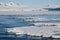 Arctic winter landscape - sea, glacier, mountains