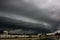 Arcus cloud or shelf cloud before rain storm