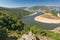 Arda River meander and Rhodopes mountain, Bulgaria