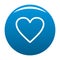 Ardent heart icon vector blue