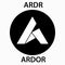 Ardor Coin cryptocurrency blockchain icon. Virtual electronic, internet money or cryptocoin symbol, logo
