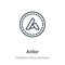 Ardor outline vector icon. Thin line black ardor icon, flat vector simple element illustration from editable blockchain concept