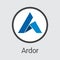 ARDR - Ardor. The Market Logo of Coin or Market Emblem.