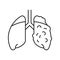 ards respiratory disease line icon vector illustration
