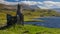 Ardvreck castle (Scotland) and Assynt lake