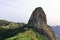 Area around the Picturesque rock Roque de Agando on the island of La Gomera, Canary Islands, Spain