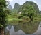 The area around small town Yangshuo in Guangxi Zhuang Autonomous Region in China