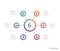 Area chart diagram data Elements For Template infographics 6 position.