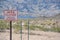 Area Closed Dangerous Mine Workings Sign Abandoned mines in the Lake Mead National Recreation Area. Mohave County, Arizona USA