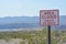 Area Closed Dangerous Mine Workings Sign Abandoned mines in the Lake Mead National Recreation Area. Mohave County, Arizona USA