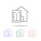 Area square and house icon. Elements of real estate in multi colored icons. Premium quality graphic design icon. Simple icon for