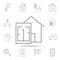Area square and house icon. Set of sale real estate element icons. Premium quality graphic design. Signs, outline symbols collecti
