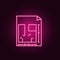 Area square house neon icon. Elements of Real Estate set. Simple icon for websites, web design, mobile app, info graphics