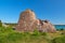 The area where the Russian fortress Bomarsund was located on the Aland Islands.