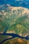 Areal view of beautiful landscape of Siberia in Russia