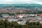 Areal view from of Bristol skyline from Cabot tower